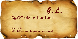 Gyökér Luciusz névjegykártya